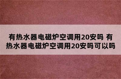 有热水器电磁炉空调用20安吗 有热水器电磁炉空调用20安吗可以吗